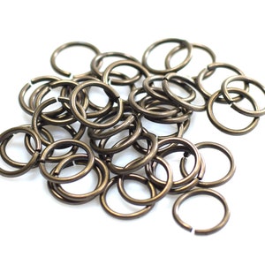 1.2 x 10.5 mm ,  Antique Brass  Jump Rings Findings