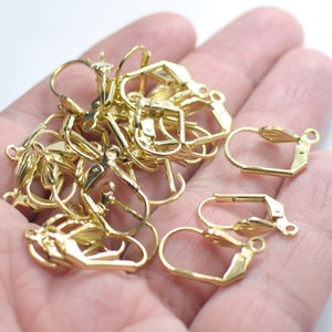 10 x 19 mm , Gold Color  LeverBack Earring Charms