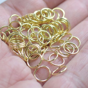 0.7 x 8 mm ,  Gold Tone  Jump Rings Findings