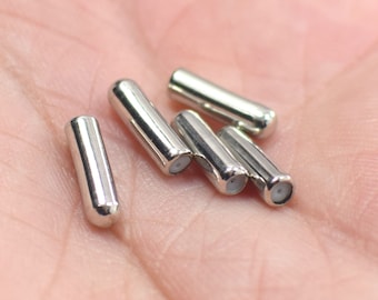 3 x 10  mm , Silver Tone Needle Pin Rubber Stoppers