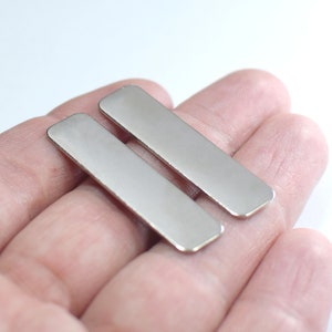 Charms di forma rettangolo tono argento- Forma rettangolare (nessun foro ) Risultati , 0,8 x 10 x 40 mm