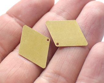 0,5 x 16,5 x 24 mm, Rohmessing Diamant Funde - 1 Loch
