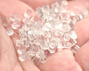 3 x 4 mm , Silicone Clear Orecchino indietro