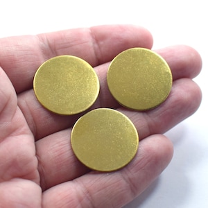 0,8 x 25 mm, Rohmessing Stamping Disc - rund ( kein Loch) Erkenntnisse
