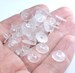 6 x 10 mm , Silicone Clear Earring Backs 