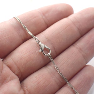 1,5 mm , Silver Tone afgewerktketting