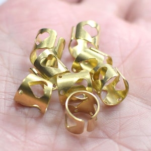 9 mm Ear Cuff Findings , Raw Brass  Ear Cuff Connector  - 3 Hole