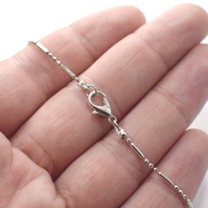 1.5 mm , Silver Tone  Finished Necklace  Chain