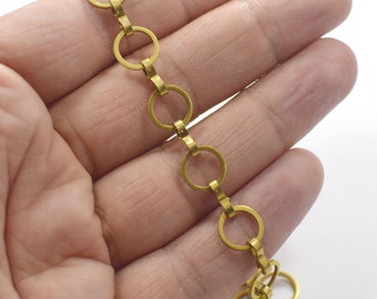 10 mm , Cadenas de collar redondo de latón crudo - NF0344