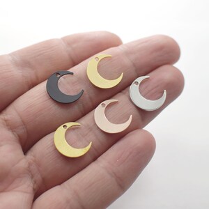 0.6 x 15 mm , Laser Cut  Crescent Earring Charms,  Crescent Findings - L110