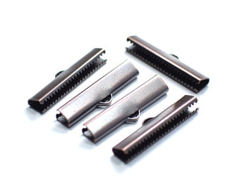Antike Kupfer Band Crimps - Band Crimp - 6 x 25 mm