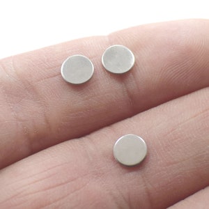 0.7 x 6 mm , Stainless Steel Round Stamping Blanks Findings  - No Hole