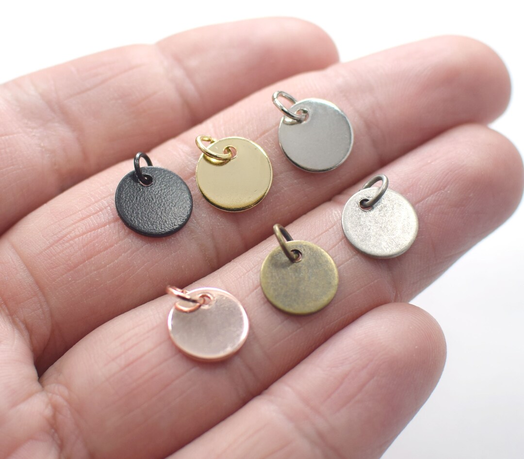 Round Metal Tags With Jump Rings Custom Engraved Round Metal Tags ...