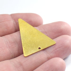 Antique Brass Triangle Shape Charms 0.5 x 16.5 x 25 mm 1 Hole