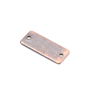 0.8 x 8 x 20 mm , Antique Copper  Rectangle  Shape Charms -  2 Hole