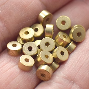 2.5 x 5 mm , Raw Brass Round Solid Ball Beads - Hole 2 mm