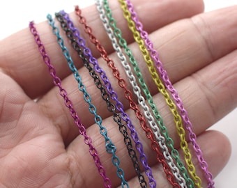 Colored chain hotsell for jewelry making