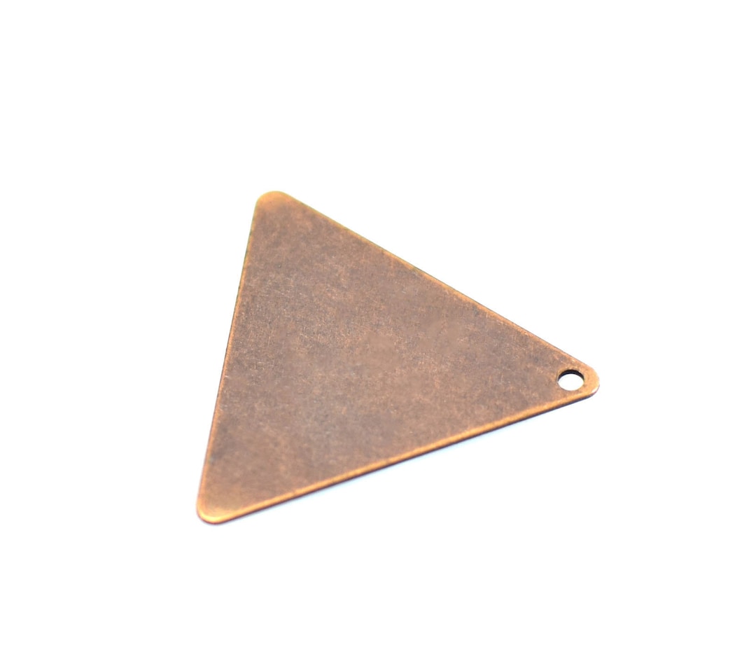Copper Triangle Rings 0.5 X 25 X 25 Mm , Antique Copper Triangle Shape Charms - 1 Hole - Etsy