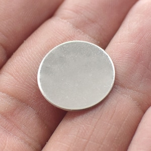 0.7 x 16 mm , Stainless Steel Round Stamping Blanks Findings  - No Hole