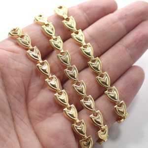 8 x 11 mm , 24K Shiny Gold Plated Heart Shape Necklace Chain -  NF0076