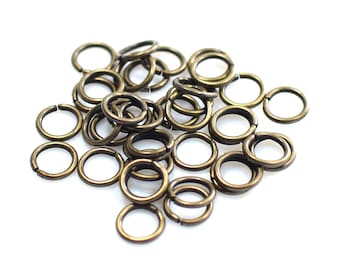 1.2 x 9 mm ,  Antique Brass  Jump Rings Findings