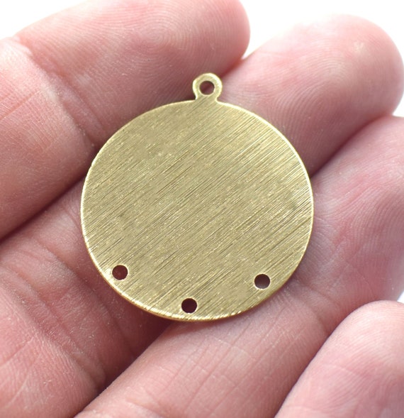 0.8 x 10 x 25 mm 2 Hole Raw Brass Rectangle Blanks Findings