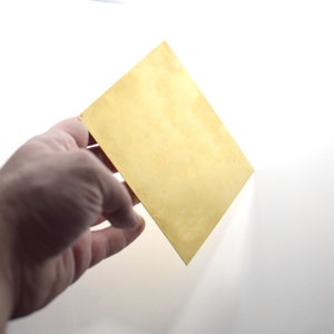 120 mm  Raw Brass  Big Square  Shape Blanks  -   1 Hole   0.5 x 120 x 120 mm