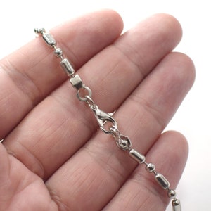 3,2 mm , Silver Tone afgewerktketting