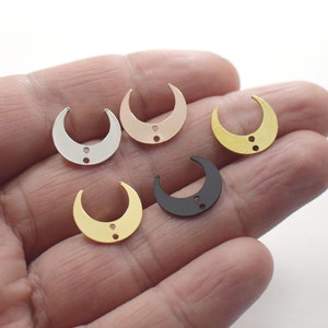 0.6 x 15 mm , Laser Cut  Crescent Earring Charms,  Crescent Findings - L94