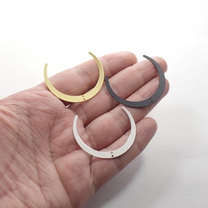 0.6 x 42 mm , Laser Cut  Crescent Earring Charms,  Crescent Findings - L97