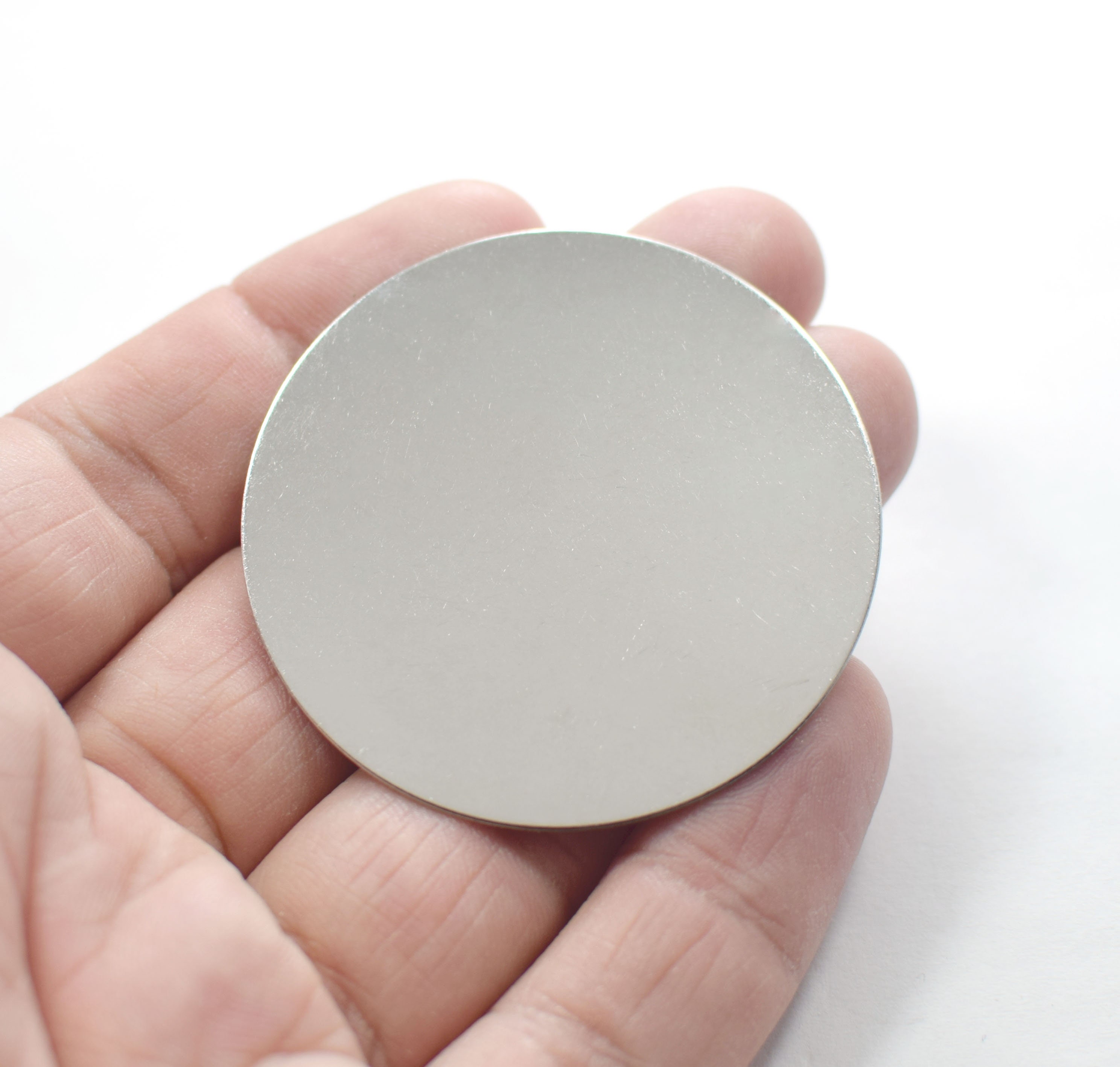 0.7 X 50 Mm Stainless Steel Round Stamping Blanks Findings Etsy UK