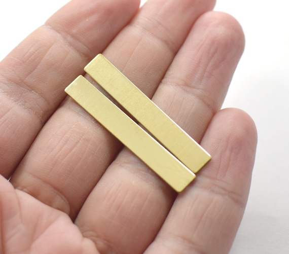 X X 40 Mm Raw Brass Rectangle Stamping Blanks Charms No