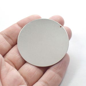 0,7 x 50 mm, roestvrij staal ronde stempel blanks bevindingen - 1 gat