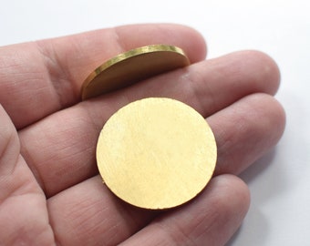 2 mm dik x 30 mm, Raw Brass Solid Round Disc Bevindingen - ( Geen gaten )