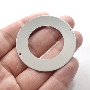 0,7 x 50 mm, roestvrij staal ronde cirkel ring bevindingen - 2 gat