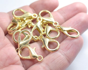 11 x 21 mm , cierres de langosta de tono dorado - 5