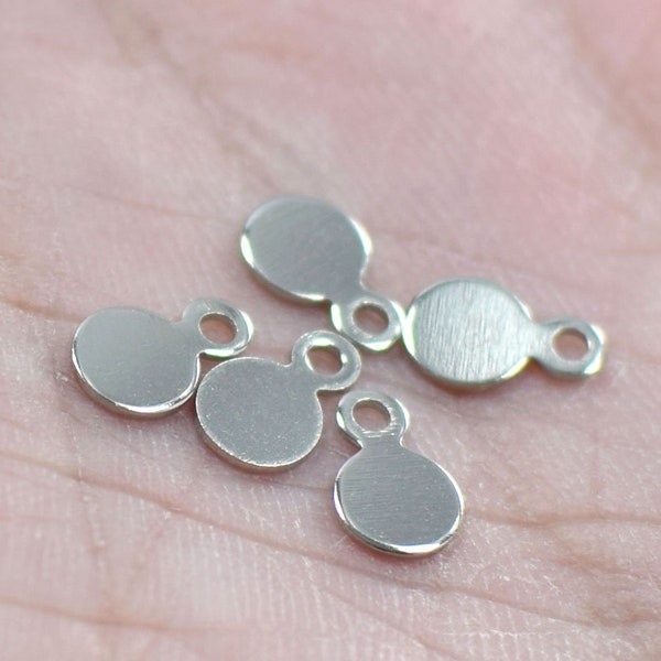 Silver Tone Round Stamping Blanks - Round Findings - 0.5 x 4.5 mm