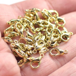 5.5 x 10 mm , Gold Tone  Lobster Clasps - 1