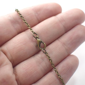 2 x 3 mm , Antique Brass Finished Necklace Chain