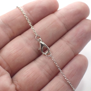 1.5 x 2 mm , Silver Tone  Finished Necklace Soldered Chain