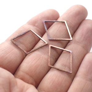 1 x 20 x 27 mm , Antique Copper  Diamond Ring Circle Shape Findings