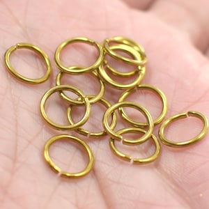 1.2 x 10.5 mm ,  Raw Brass  Jump Rings Findings