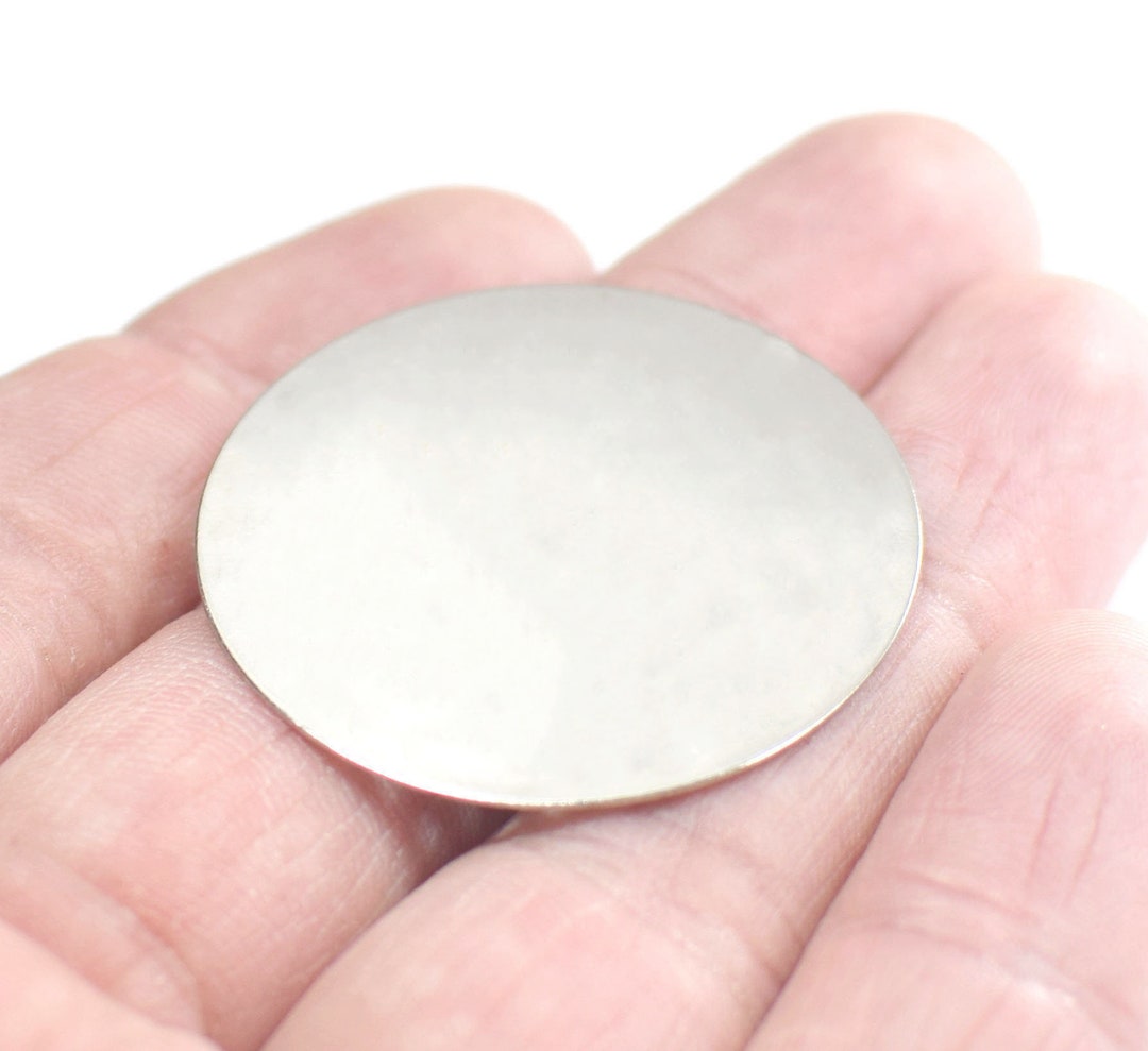 Silver Rounds No Ridges 0.5 X 35 Mm , Silver Tone Round Disc Findings ( No Hole ) - Etsy
