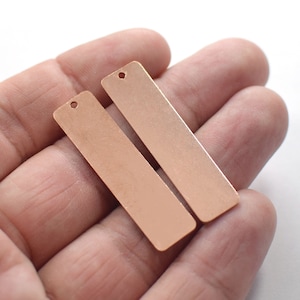 0,8 x 10 x 40 mm, Rohkupfer Rechteck Erkenntnisse - 1 Loch