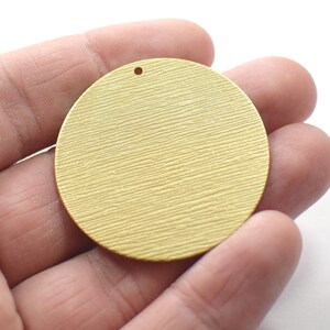 0.8 x 40 mm ,  Raw Brass Textured  Round Findings  - 1 Hole