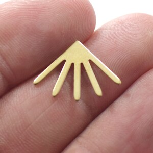 0.8 x 13 x 18  mm , Sun Shape Raw Brass Charms   -No  Hole