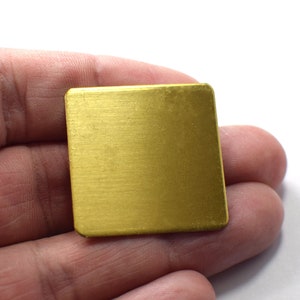 Raw Brass  Square  Shape Blanks  -   No Hole  Findings ,  0.8 x 30 x 30 mm