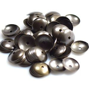 Antique Bronze  Bead Caps - Round Bead Caps - 0.5 x 10 mm