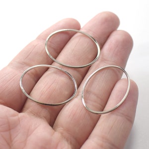 1 x 23 x 30 mm, Silber Ton Farbe Oval Ring Erkenntnisse