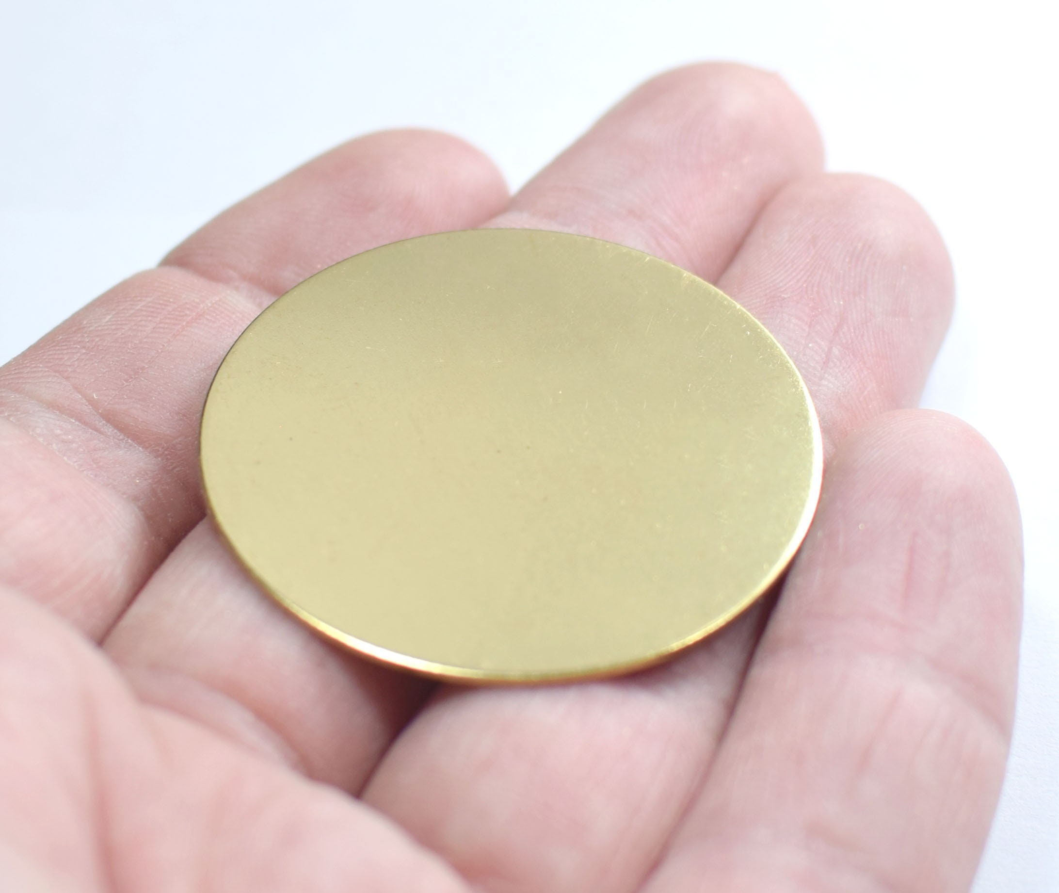 1 X 40 Mm Raw Brass Round Stamping Disc Round No Hole Etsy